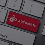 red keyboard keys highlighted to read "automate"
