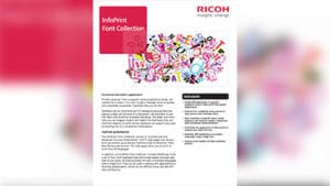 Ricoh InfoPrint Font Collection brochure cover